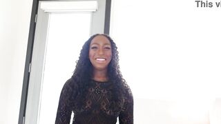 KOKOHONTAS Black Ebony Hotty Large White Penis POV Oral and Cum Load Drink