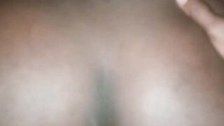 Large butt beautiful black beauty on that large dong...