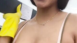 Hot Black takes out the trash