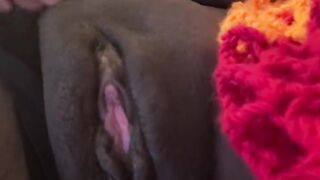 Homemade amateur #WAP black cums elementary #squirt #solo then #sextoy