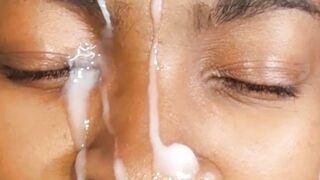 MASSIVE CUM FACIAL ON BLACK TEEN