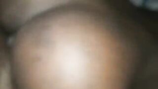 Black Teen GF riding large ebony knob in the hotel