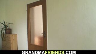 Old aged woman double screw