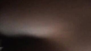 Moist black teen throws it back