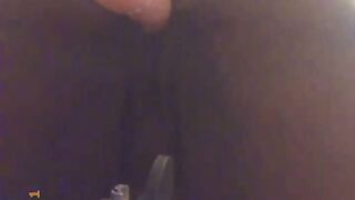 Black lustful floozy drilled from behind with sex-toy