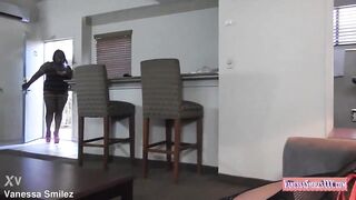 Thick Black Brat Gets Her Booty Beat