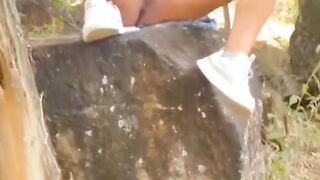 Moist dreams between trees, alone and soaked