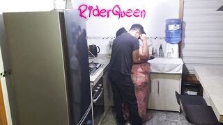 Stepmom screwed surprise in kitchen big beautiful woman Large Butt