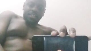 Orgasming to some solo black movie scenes and testing my fresh phone to watch if it works properly three