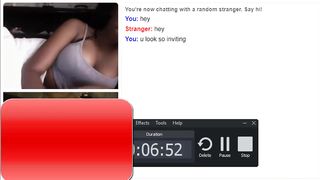 Ebony Babe in Bed Flashes Perky Tits - [omegle Stranger #2]