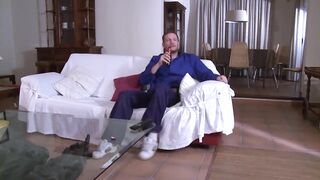 The youthful maid gets drilled by an unscrupulous gardener.