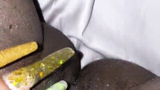 Black Playing With Soaked Snatch After Watching Porn