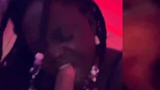 Black cumslut throatfuck