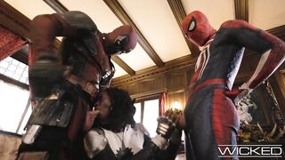 Nasty - SPIDEYPOOL RETURNS With Deadpool And Spiderman BANGING Monica Rambeau Hard