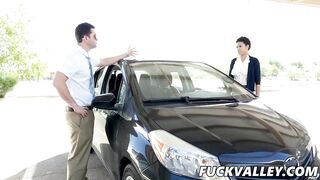 sexy ebony teenie playgirl likes white cock