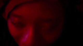 Emari ebony teen sucks penis in college dorm