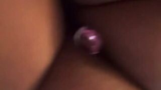 Large booty ebony hotty twerking with a anal-plug