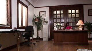 Employee ties and bangs black boss