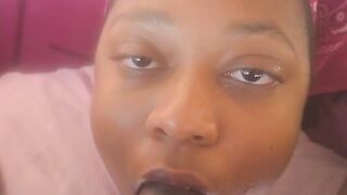 Screwing the babysitters face on the balcony