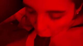 CUTE WHITE TEEN NEIGHBOUR WELCOMES ME WITH HER MOUTH