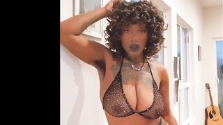 Black teases in underware