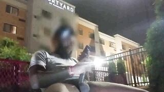 Caught Wanking This Gorgeous Weenie In Front Of The Courtyard Hotel
