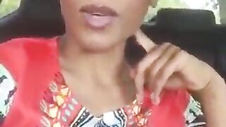 Black Masturbating in car