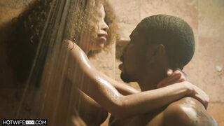 HOTWIFE XXX - Petite Fucktoy Black Hotwife Dominated By Large Ebony Dude