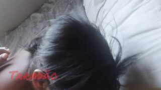 Cumming nicely in my ebony gal's booty