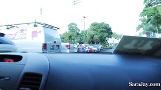 See Sara Jay's large booty wiggle as this babe jumps on the massive hard wang of her taxi driver, who pounds her vagina & screws her throat until that vagina gets overspread in cum! Full Episode & Sara Live @ SaraJay.com!