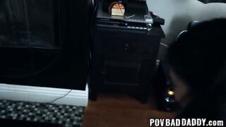 POV screwed stepdaughter likes riding dong