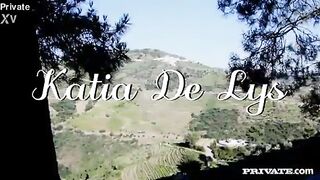 Latin babe Katia Takes Cock in Her Mouth and Butt Outdoors