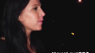 Large booty mother I'd like to fuck servicing 2 ebony monsters