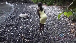 Vacation with a ebony gal who wanted to get drilled in the butt and to feel a creampie inside her arsehole