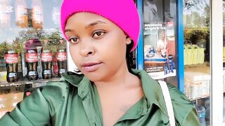 Ebony beauty with Titties out in my neighborhood!… 1st Solo Stripped Tour Vlog!! w Masturbating