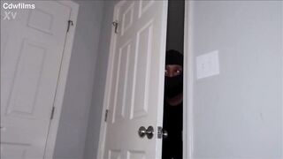 Burglar gets caught & tempted in lady's abode after breaking in