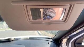 BLACK SSBBW Sucks BBC On Side Of The Freeway