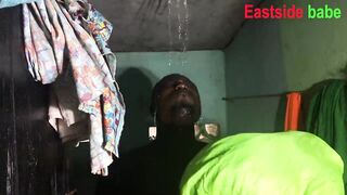 Afro banged Queen decided to fire down softkind fucksy in washroom with wotowoto hardcore screwing