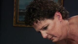 Black sex therapist Lotus Lain puts in rope slavery cougar lesbo patient Beth McKenna and whips her booty in advance of anal bangs her with belt on knob