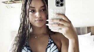 Showing off the hottest angles of my soaked large booty