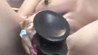 Hot Black Afro Hottie Screw Her Snatch Until That babe Cums