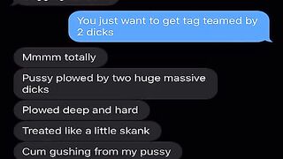 Doxy Wife has a indecent throat tried to accuse me of cheating sexting