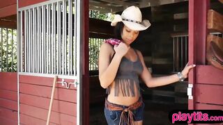 Exotic black girl Brianna Ashley is a homestead sweetheart