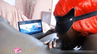 Black oral-job junkie Ms. Fufu playfully sucks cock for 1hr twenty mins - Part 4