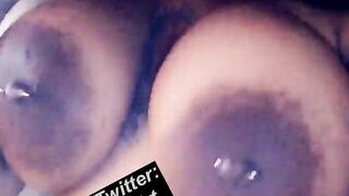 Black Bitch goddess Teasing and Shaking Her Giant Bazookas