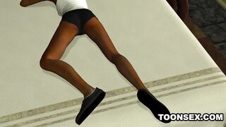 Foxy CG Toon Black Playgirl Sucking and Banging