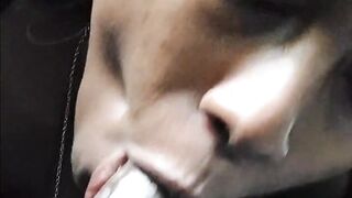 Black Face Screw and Mouth Explosion in car in advance of movie scene