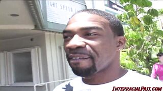 Gorgeous beauty Ann double banged by ebony boyz