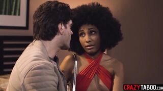 Hot large booty ebony mother I'd like to fuck having coarse sex after man enjoyed sloppy oral-job