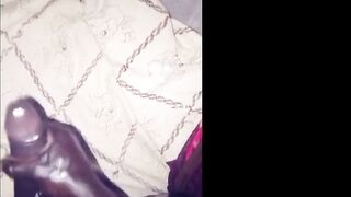 This guy cums twice after real hard masturbating with his blackest cock in porn